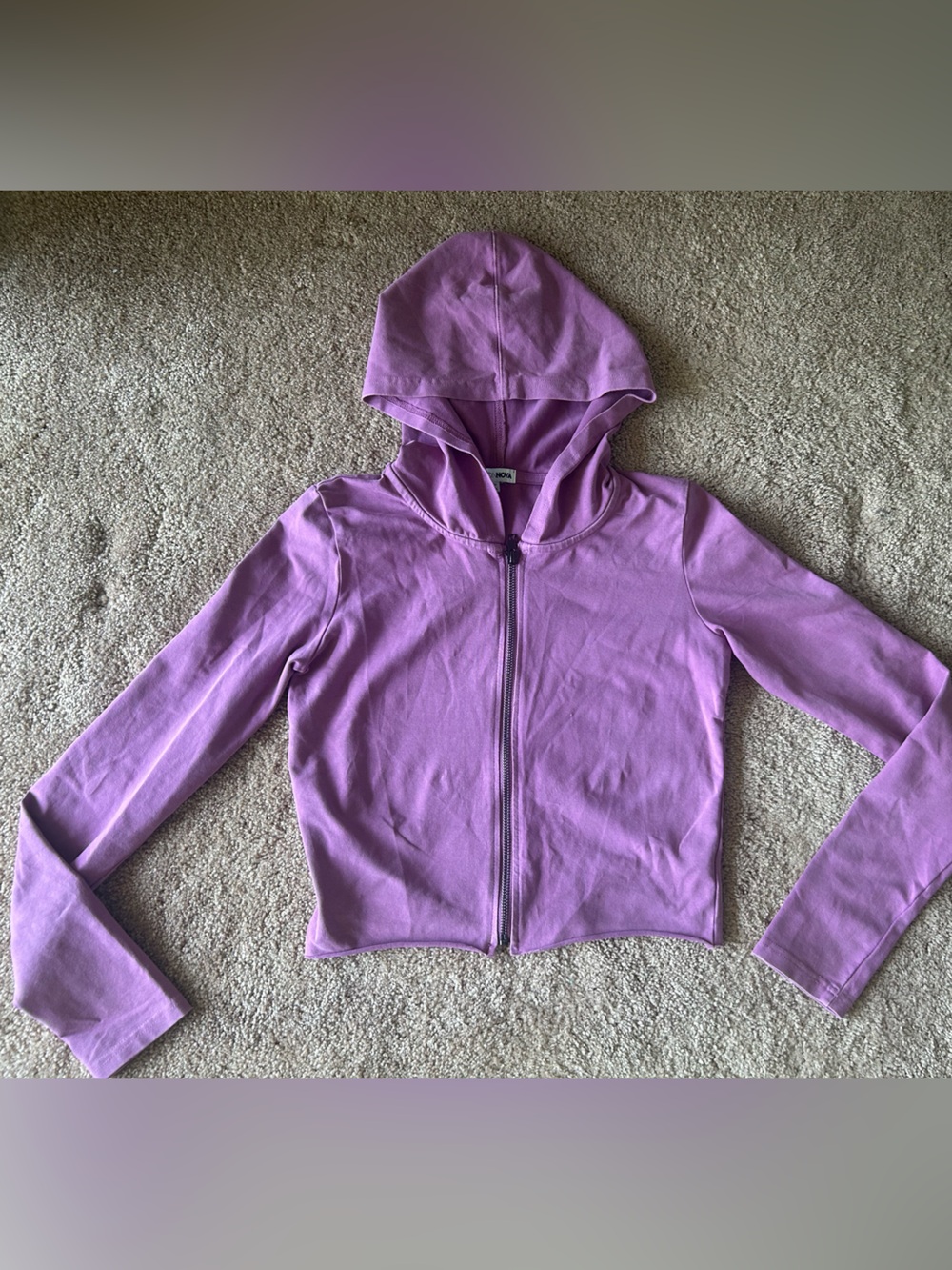 Fashion nova Purple Zip-Up Hoodie Jacket Set